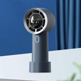 Techsuit Handheld Fan (HX130), Digital Display, Ultra Silent, 1200mAh, Albastru