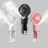 Techsuit Handheld Fan (G10), Portable, with Humidifier, Four Speeds, USB, Roz
