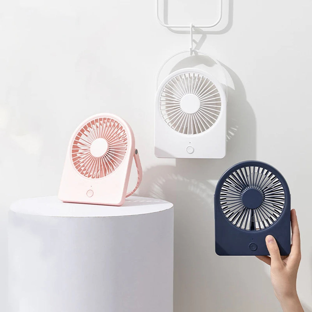 Techsuit Mini Fan (CT-108), Portable, Rechargeable, USB, Roz