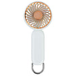 Techsuit Handheld Fan (A217), USB Rechargeable, Three Speeds, 1200mAh, Auriu Beige
