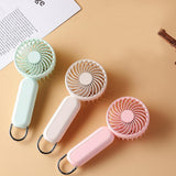 Techsuit Handheld Fan (A217), USB Rechargeable, Three Speeds, 1200mAh, Auriu Beige