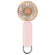 Techsuit Handheld Fan (A217), USB Rechargeable, Three Speeds, 1200mAh, Auriu Pink