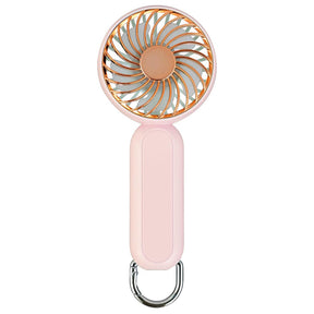 Techsuit Handheld Fan (A217), USB Rechargeable, Three Speeds, 1200mAh, Auriu Pink