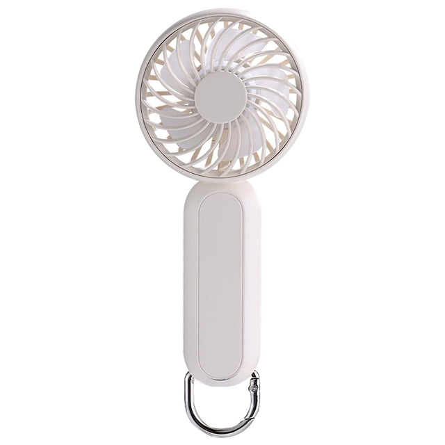 Techsuit Handheld Fan (A217), USB Rechargeable, Three Speeds, 1200mAh, Light Beige