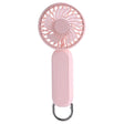 Techsuit Handheld Fan (A217), USB Rechargeable, Three Speeds, 1200mAh, Roz