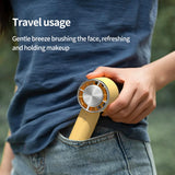 Techsuit Handheld Fan (HX138), Portable, Rechargeable, Three Speeds, with Flashlight, 1200mAh, Alb