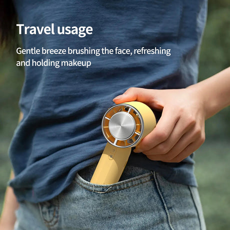 Techsuit Handheld Fan (HX138), Portable, Rechargeable, Three Speeds, with Flashlight, 1200mAh, Alb