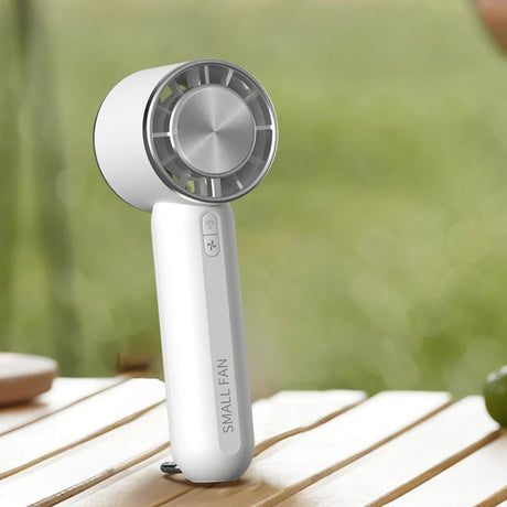 Techsuit Handheld Fan (HX138), Portable, Rechargeable, Three Speeds, with Flashlight, 1200mAh, Galben