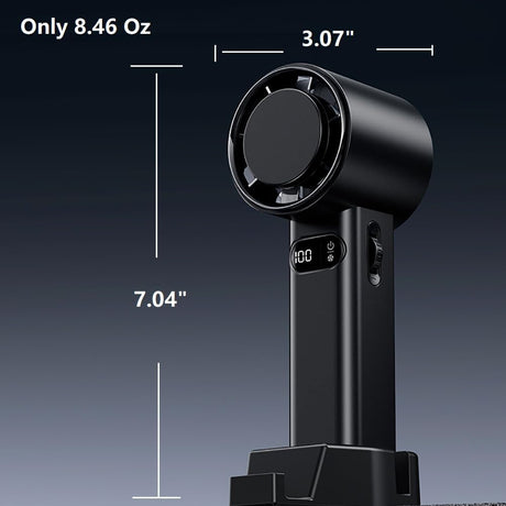 Techsuit Premium Handheld Fan (F83), Portable, Adjustable, Rechargeable, 4800mAh, Gri