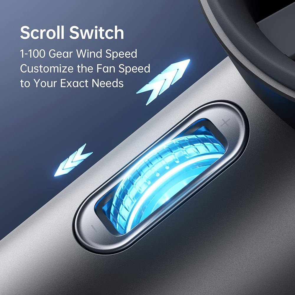 Techsuit Premium Handheld Fan (F83), Portable, Adjustable, Rechargeable, 4800mAh, Negru