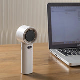Techsuit Premium Handheld Fan (K38), Portable, Adjustable, Rechargeable, Digital Display, 4000mAh, Alb