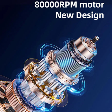 Techsuit Premium Handheld Fan (FS15), Multifunctional, Portable, Adjustable, 80000rpm, Rechargeable, 4500mAh, Alb