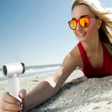 Techsuit Premium Handheld Fan (FS15), Multifunctional, Portable, Adjustable, 80000rpm, Rechargeable, 4500mAh, Verde Deschis