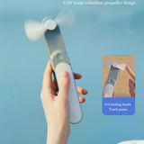 Techsuit Handheld Fan (TF1), Portable, for Pocket, Adjustable, Rechargeable, Silent, 1200mAh, Alb