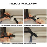 Gadget Techsuit Car Organizer (CNO-T1), Storage Net for Car Ceiling (L78x53cm), Negru
