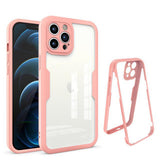 Folie de protectie Techsuit ColorVerse 360 Series + compatibil cu iPhone 12 Pro Max, Roz
