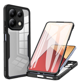 Husă + folie Techsuit pentru Redmi Note 13 4G, neagră