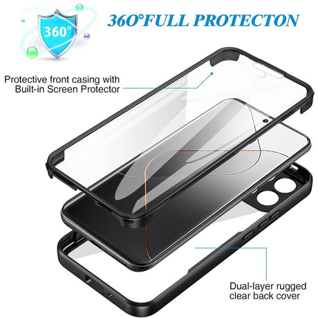 Folie de protectie Techsuit ColorVerse 360 Series + compatibil cu Xiaomi 14, Mov