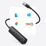 Hub/Dock Ugreen Connection Hub CM416 (80657), USB 3.0 to 4x USB-A, Type-C 5Gbps, 1m, Negru