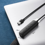 Hub/Dock Ugreen Connection Hub CM416 (80657), USB 3.0 to 4x USB-A, Type-C 5Gbps, 1m, Negru