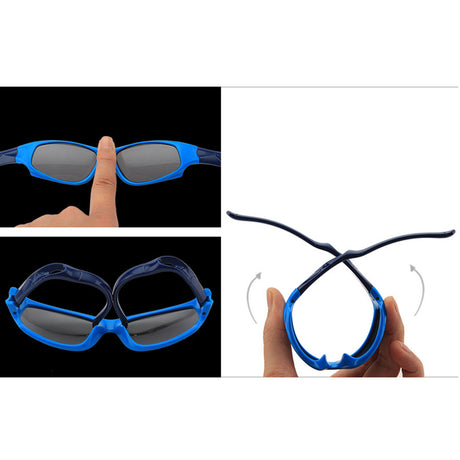 Techsuit Sunglasses Polarised (816-C8), for Kids, Sport Type, Portocaliu / White