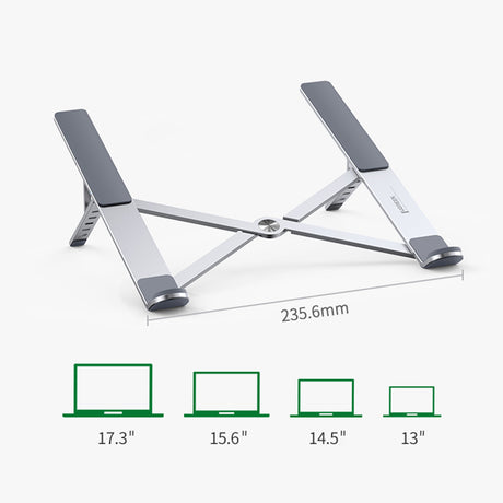 Suport Laptop Ugreen LP451 (40289), Pliabil, Pernuțe Silicon, Argintiu