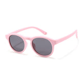Ochelari de Soare Polarizati Techsuit (8308-C46), Forma Rotunda, Roz