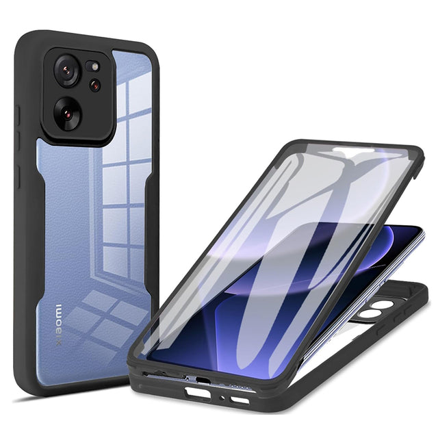 Folie de protectie Techsuit ColorVerse 360 Series + compatibil cu Xiaomi 13T / 13T Pro, Negru
