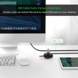 Hub/Dock Ugreen Connection Hub CR106 (20277), USB-A to 4xUSB-A 2.0, with Cable, 1m, Negru