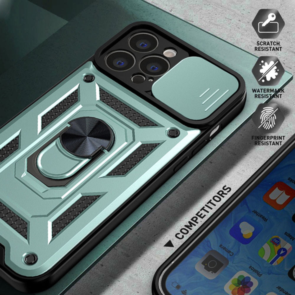 Husa de protectie Techsuit CamShield Series compatibil cu iPhone 13 Pro, Verde
