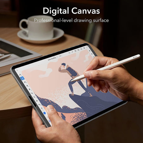 Husă ESR Paper-Feel Magnetic transparentă pentru iPad Air 13 (2024)