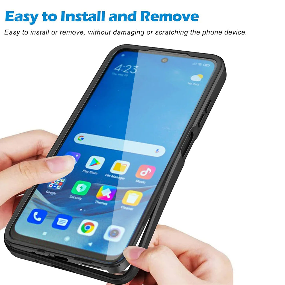 Husă + folie Techsuit pentru Galaxy A12, neagră