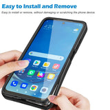 Husă + folie Techsuit pentru Galaxy A12, neagră