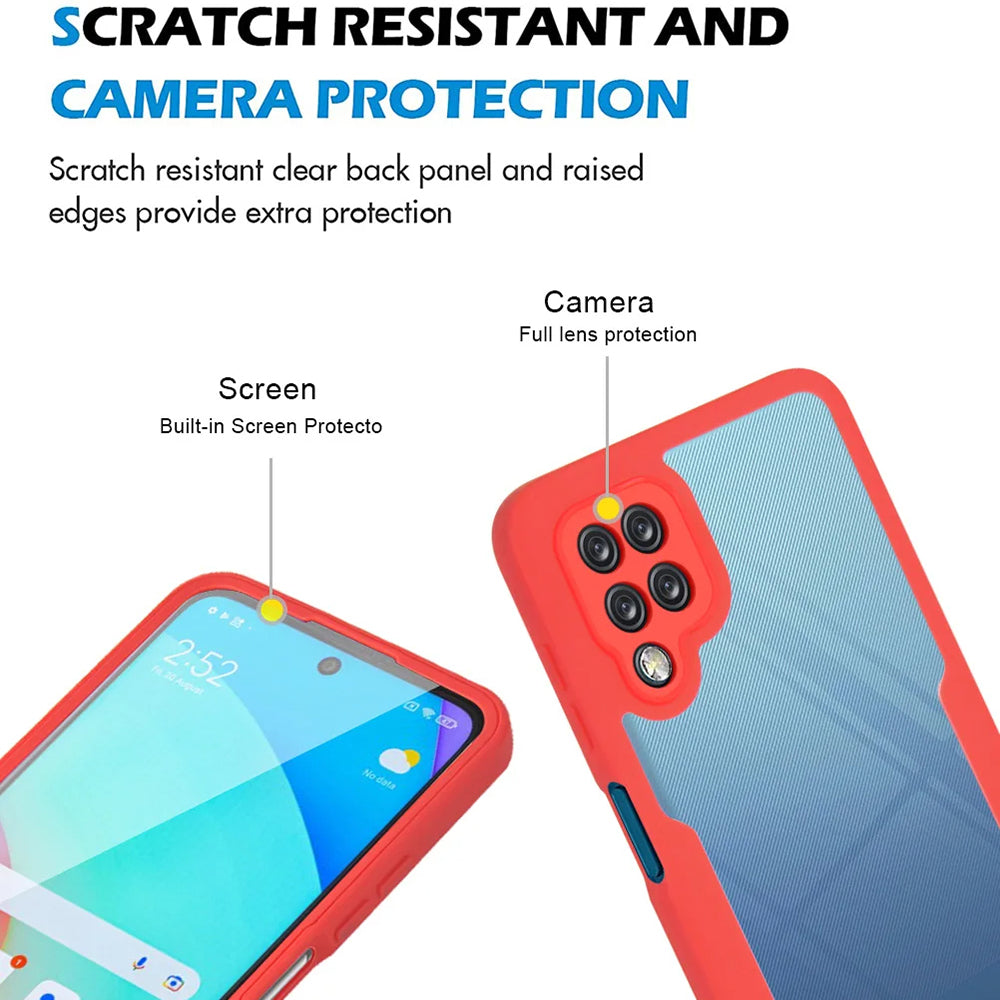 Husă + folie Techsuit pentru Galaxy A12, neagră