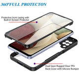 Husă + folie Techsuit pentru Galaxy A12, neagră