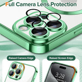 Husa de protectie Techsuit Luxury Crystal MagSafe compatibil cu iPhone 15 Pro Max, Verde Deschis