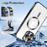 Husa de protectie Techsuit Luxury Crystal MagSafe compatibil cu iPhone 15 Pro, Negru