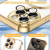 Husa de protectie Techsuit Luxury Crystal MagSafe compatibil cu iPhone 15 Pro, Auriu