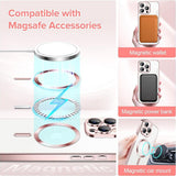Husa de protectie Techsuit Luxury Crystal MagSafe compatibil cu iPhone 15 Pro, Roz
