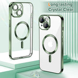 Husa de protectie Techsuit Luxury Crystal MagSafe compatibil cu iPhone 15, Deep Green