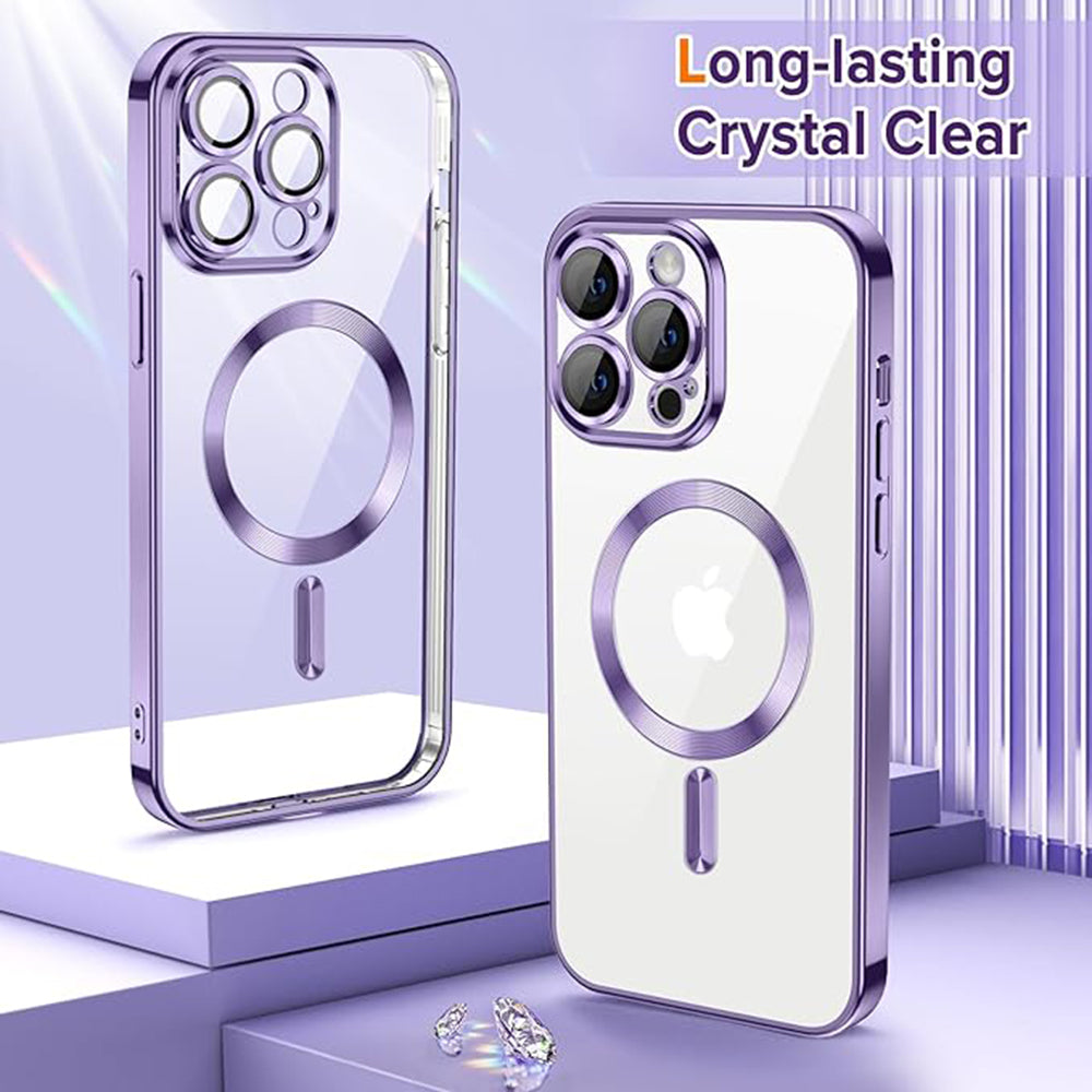 Husa de protectie Techsuit Luxury Crystal MagSafe compatibil cu iPhone 14 Pro Max, Mov