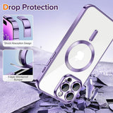 Husa de protectie Techsuit Luxury Crystal MagSafe compatibil cu iPhone 14 Pro Max, Mov
