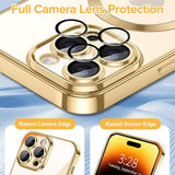 Husa de protectie Techsuit Luxury Crystal MagSafe compatibil cu iPhone 14 Pro, Auriu