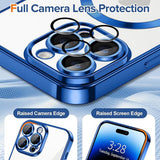 Husă Techsuit Luxury Crystal MagSafe pentru iPhone 14 Pro, albastră