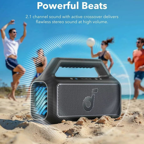 Casti Anker Wireless Speaker Soundcore Boom 2 (A3138011), Bluetooth 5.3, RGB Lights, IPX7, BassUp, Negru