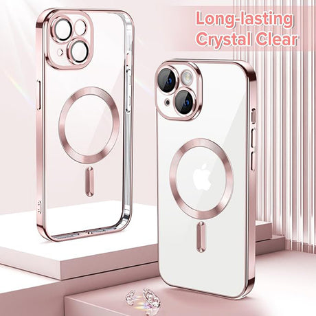 Husă de protecție Techsuit Luxury Crystal MagSafe pentru iPhone 14, roz