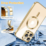 Husa de protectie Techsuit Luxury Crystal MagSafe compatibil cu iPhone 13 Pro Max, Auriu