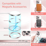 Husa de protectie Techsuit Luxury Crystal MagSafe compatibil cu iPhone 13 Pro Max, Roz