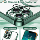 Husa de protectie Techsuit Luxury Crystal MagSafe compatibil cu iPhone 13 Pro, Verde inchis