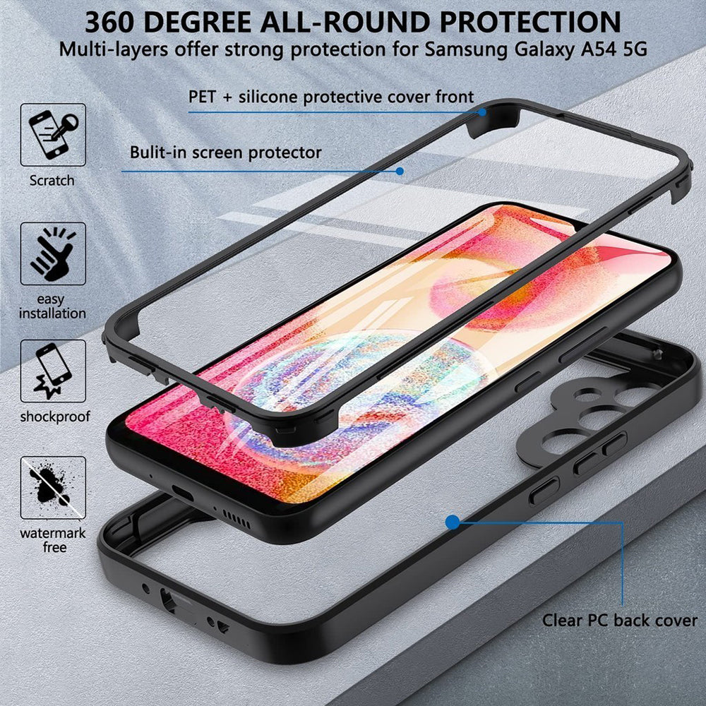 Folie de protectie Techsuit ColorVerse 360 Series + compatibil cu Samsung Galaxy S24 Plus, Roz